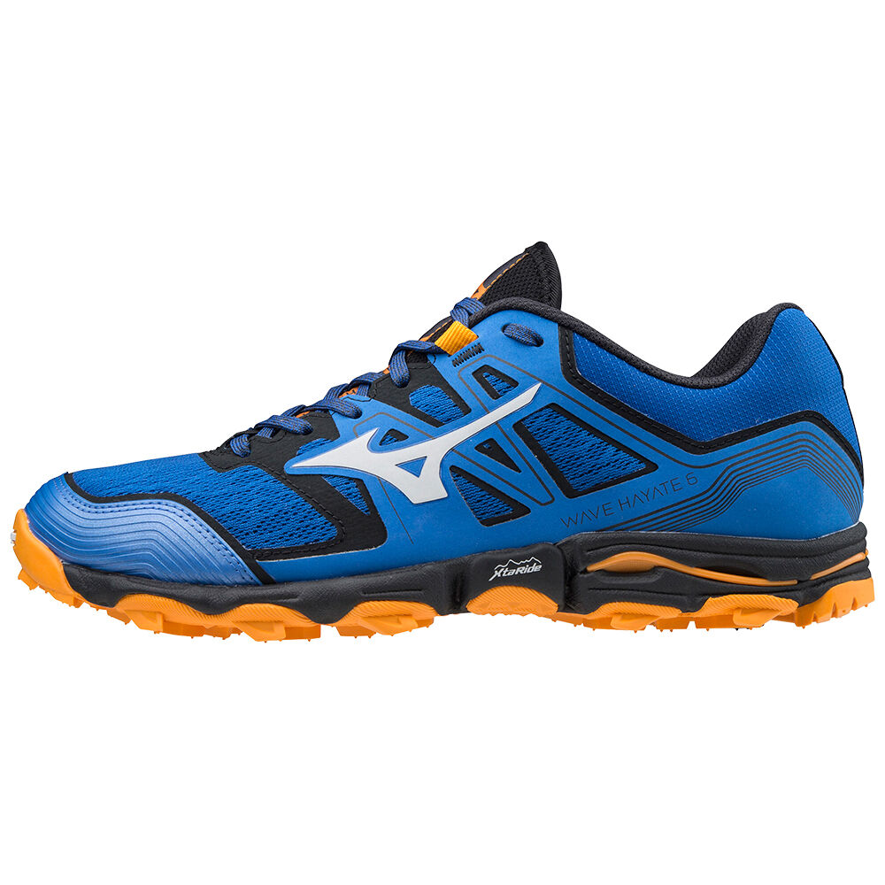 Tenis Para Trilha Mizuno Wave Hayate 6 - Homem - Azuis/Laranja - JCEVQ4706